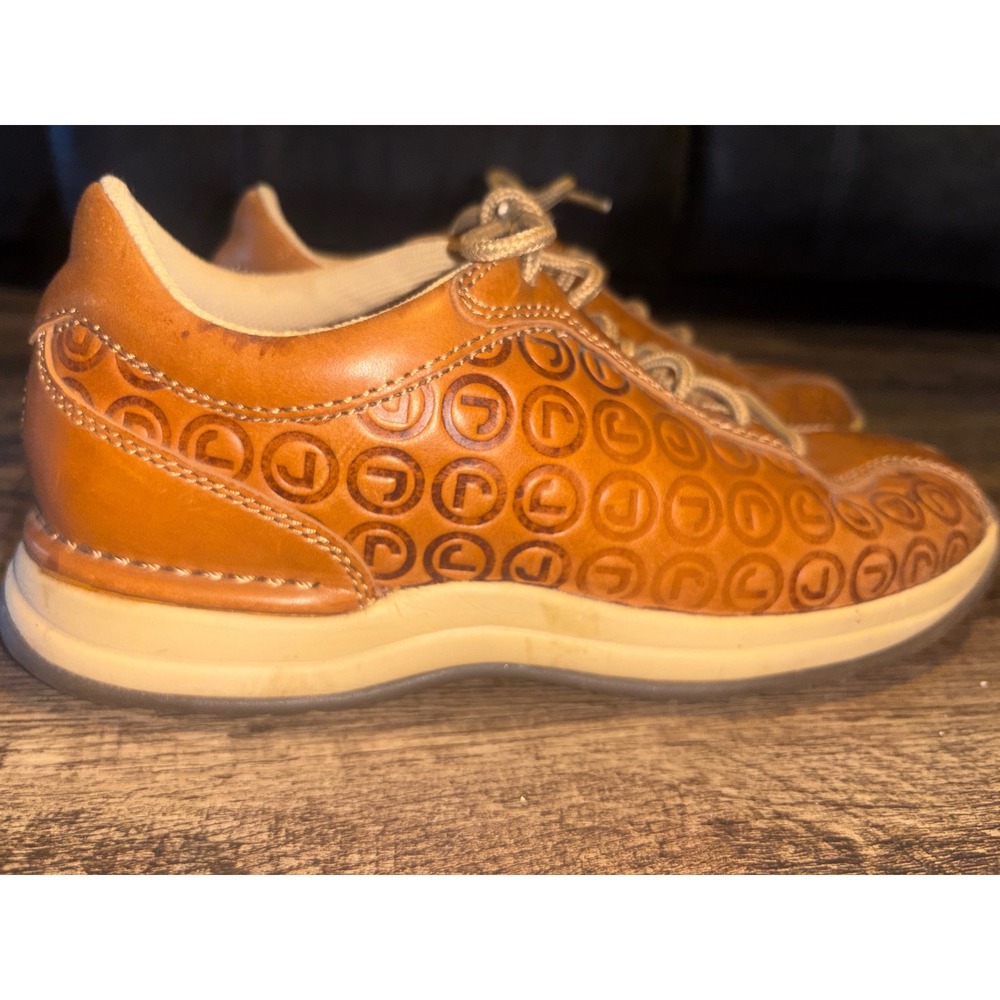 Rockport Mens Tan Leather Embossed Circle Pattern Walking Shoes Size 7 M
